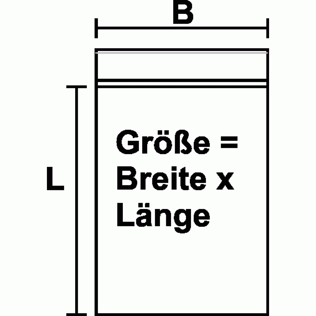 40x60x0,05 mm Druckverschlußbeutel PE, transparent mit Stempelfeld