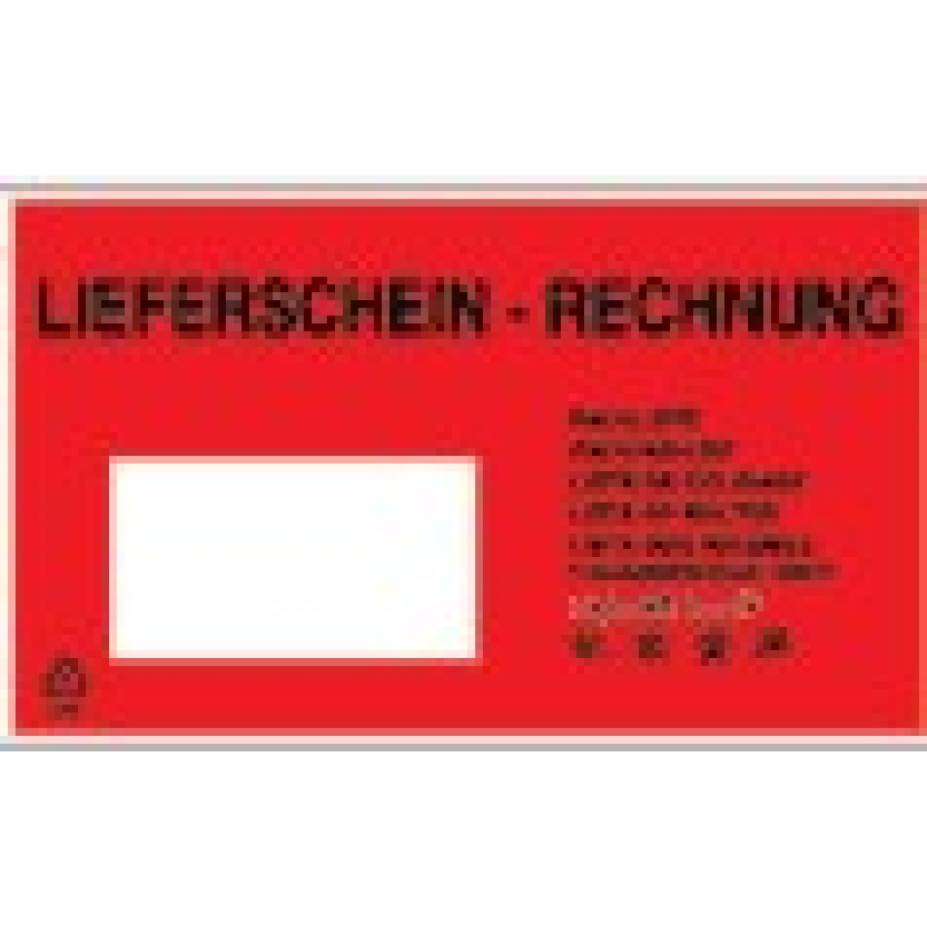 Versandpapiertaschen, DIN lang, Lieferschein 1000 Stk.