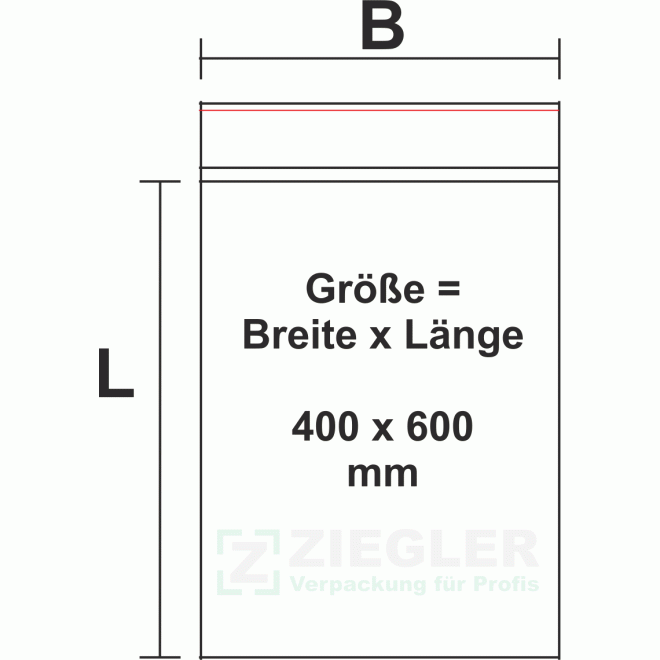 Druckverschlußbeutel 400x600 , 50µ