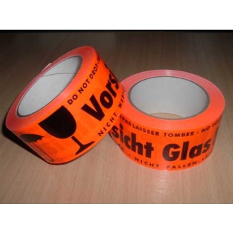 Vorsicht Glas Band flour orange 50 mm x 66 m Vorsicht Glas Band flour orange 50 mm x 66 m